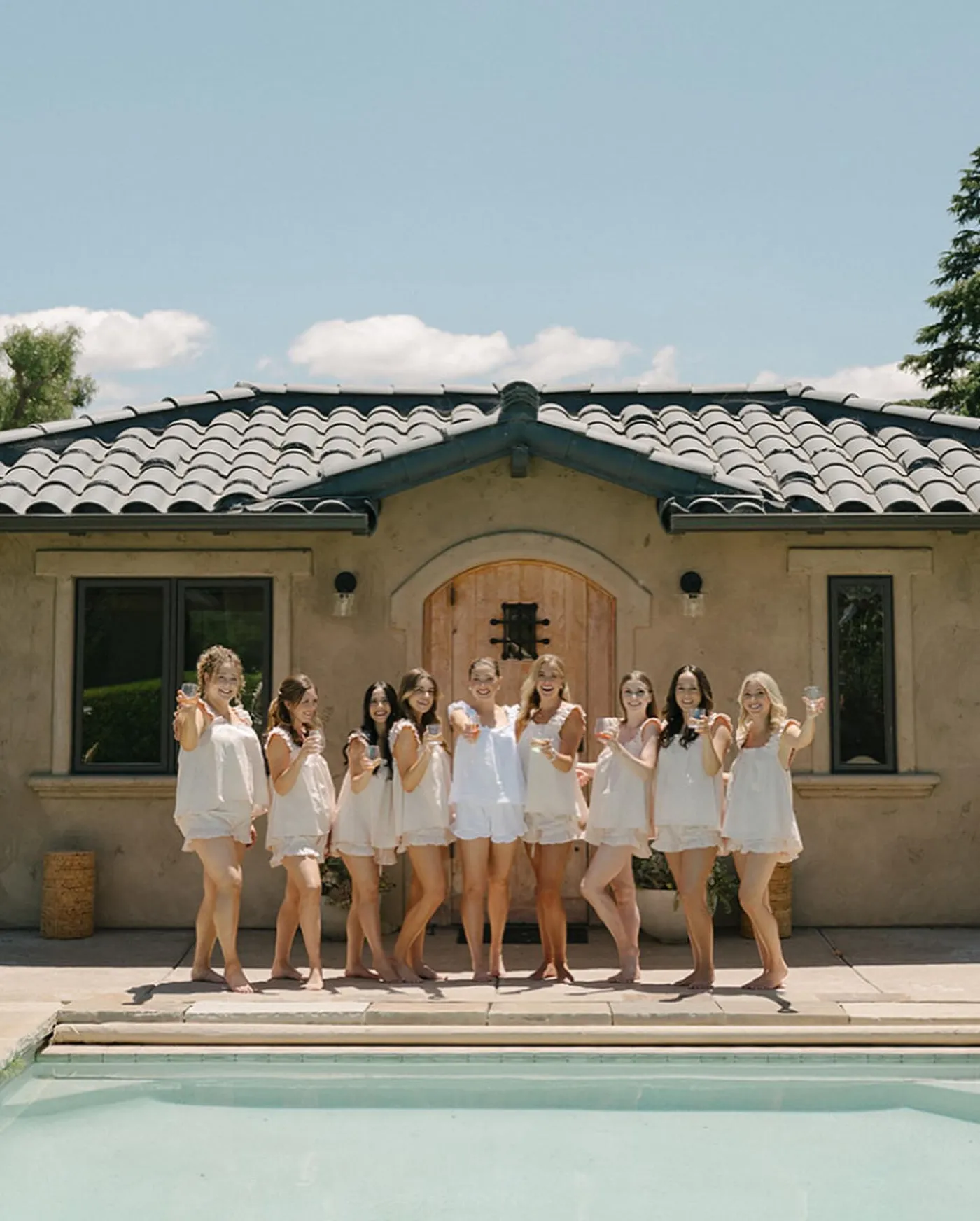 Wedding party at a Santa Ynez villa