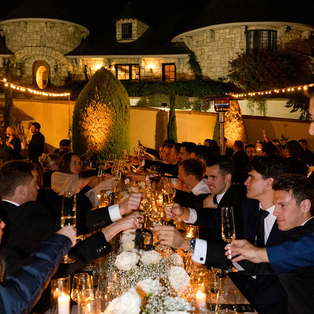 Candlelit wedding reception